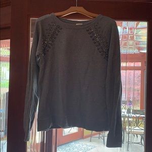 Jcrew pullover sweatshirt with stitched in gems!